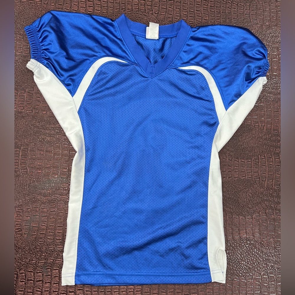 A4 Football Practice rollout Jersey youth medium M blue Mesh elastics NWOT